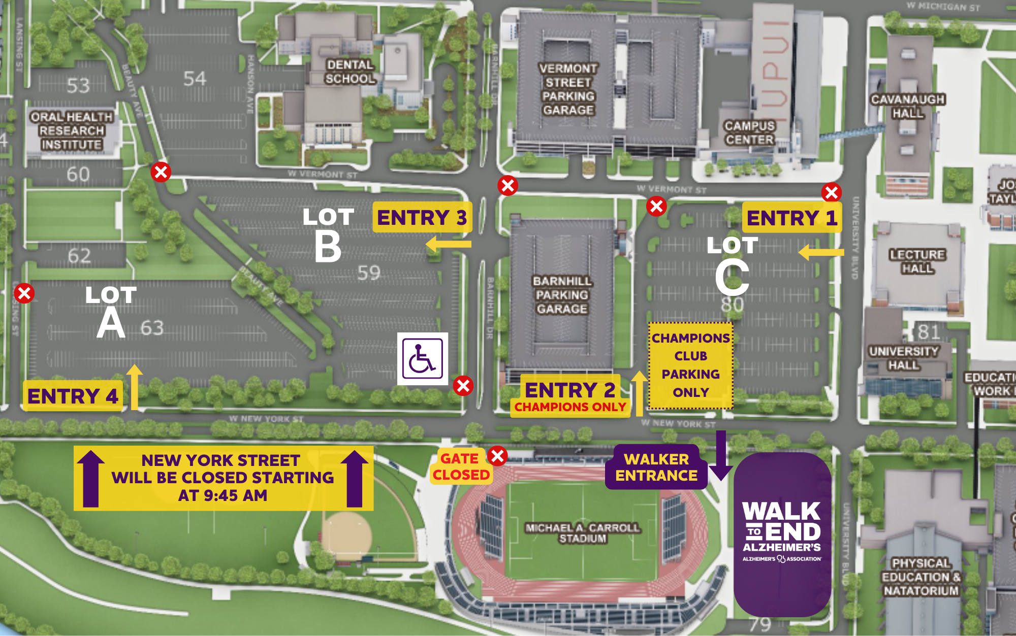 Street closures for 2025 Walk to End Alzheimer's